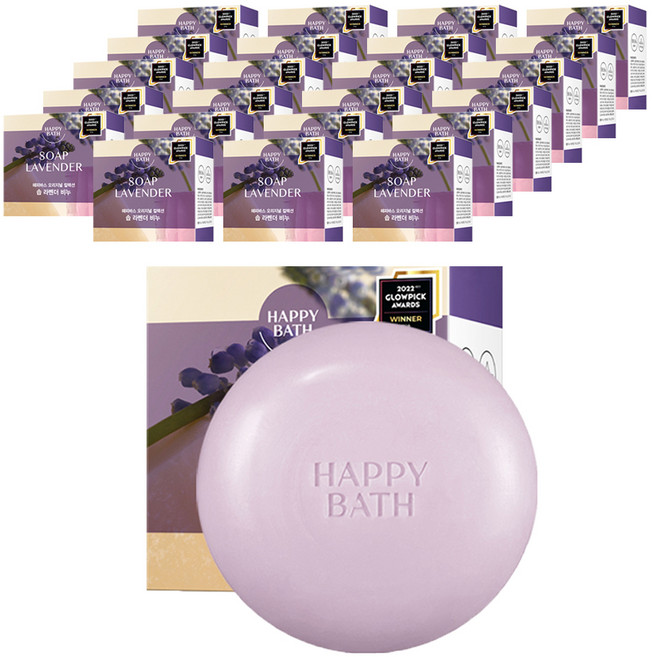 해피바스 오리지널 컬렉션 비누 라벤더, 90g, 24개입
