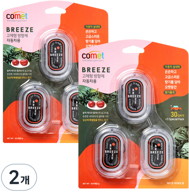 코멧 카브리즈 차량용 방향제, 6개, 체리앤시더우드