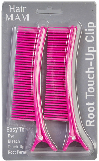 헤어맘 뿌리염색 섹션 핀셋 2p, 진분홍, 1세트