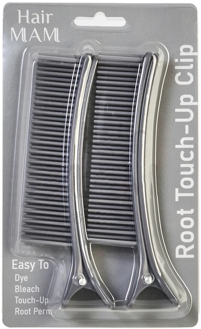 헤어맘 뿌리염색 섹션 핀셋 2p, 회색, 1세트 - 쿠팡