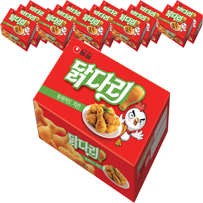 농심닭다리 후라이드 치킨맛, 66g, 15개