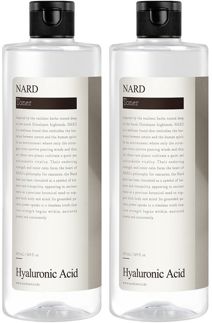 나드 저분자 히알루론산 토너, 500ml, 2개