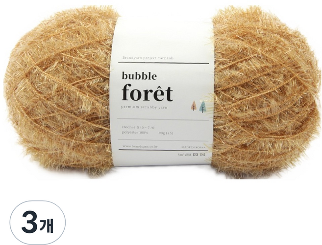 브랜드얀 버블포레 수세미실, 59 골드브라운, 3개