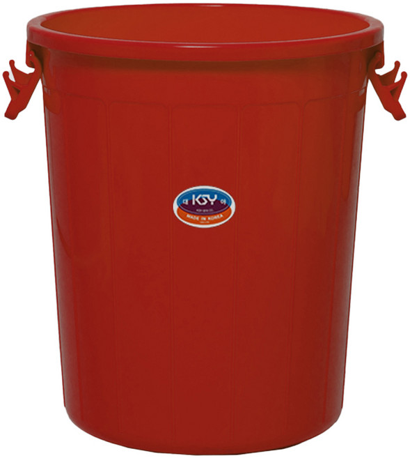 KSY 다용도 플라스틱 원형 만능용기 45L B-213, 빨강