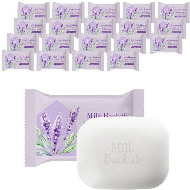 밀크바오밥 오리지널 비누 라벤더가든, 100g, 20개입