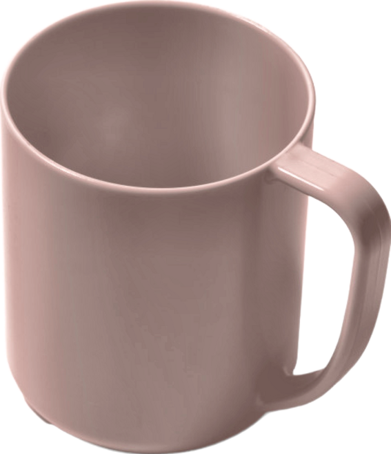GINII 基尼 食品級質感簡約漱口杯 小 約200ml L9.7xW7xH8.5cm 台灣製, 香頌粉, 1個