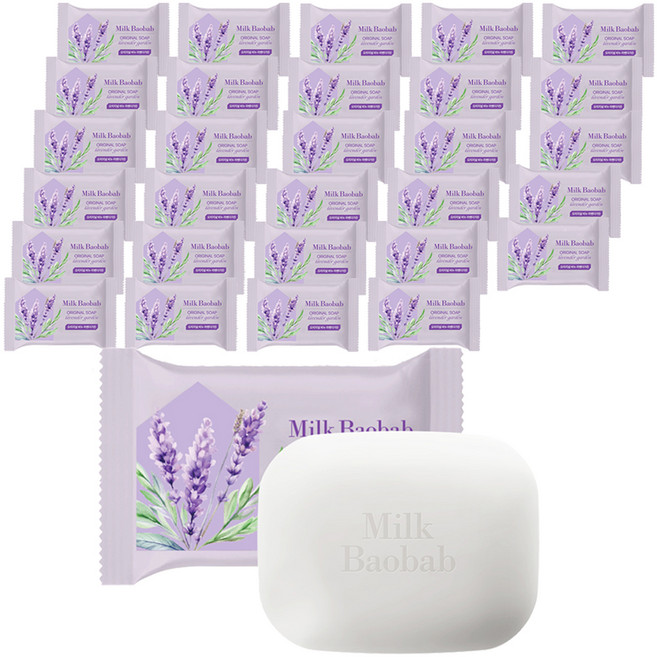 밀크바오밥 오리지널 비누 라벤더가든, 100g, 60개입
