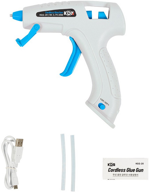 케이디와이 무선 충전식 글루건 KGG-20, 1개