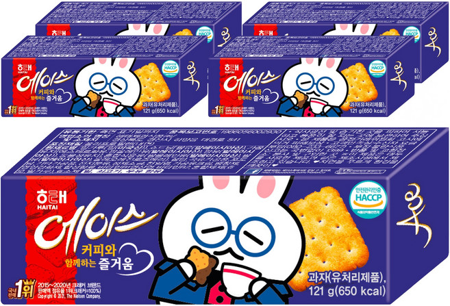 해태제과 에이스 과자, 121g, 5개
