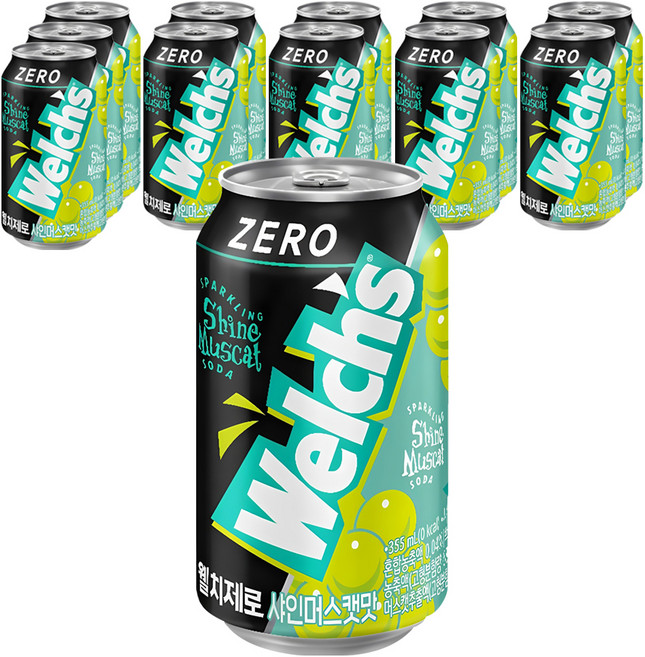 Welch's 威氏 Zero麝香葡萄風味汽水, 12罐, 355ml