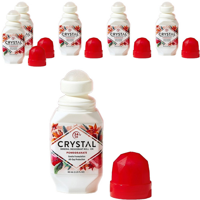 美國 CRYSTAL 身體滾珠型體香劑 紅石榴, 66ml, 6個