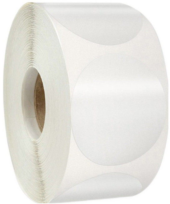 아이엔피 롤 원형스티커 5cm 500p, v05 무지 투명, 1개