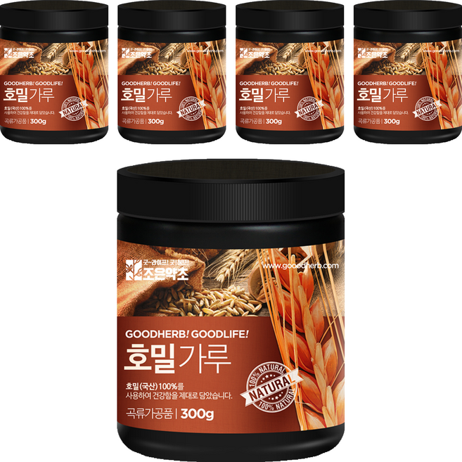 조은약초 프리미엄 볶은 호밀 가루, 300g, 5개