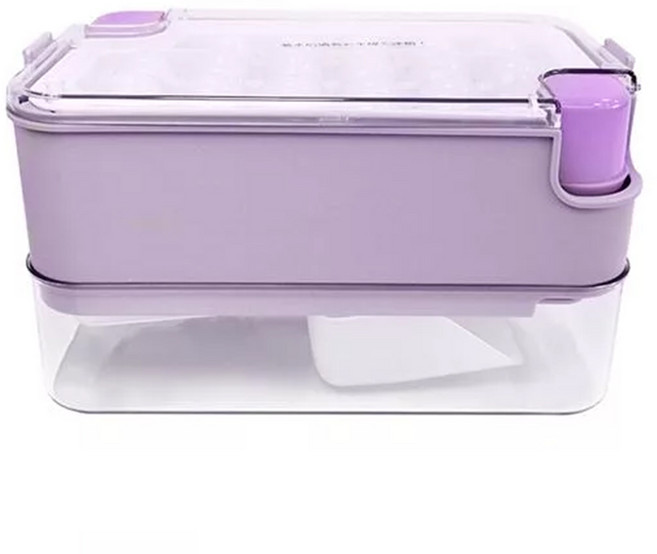 按壓式製冰盒 426g, 紫色, 1個