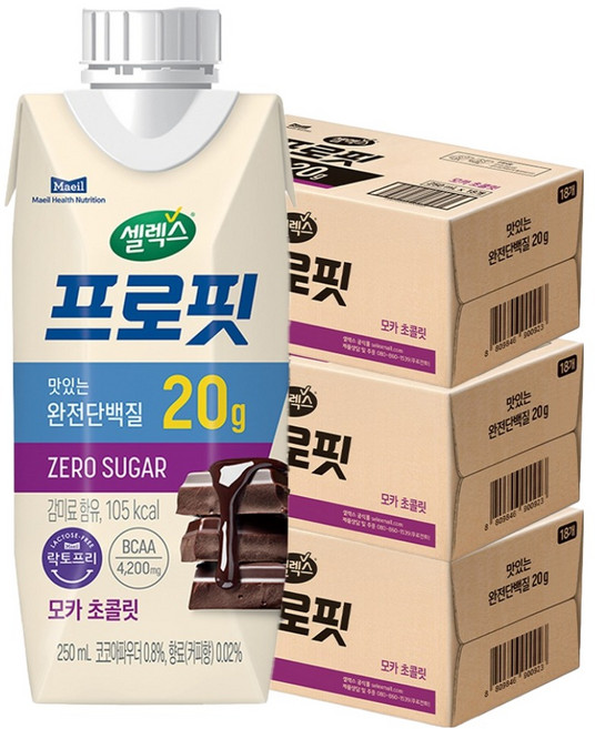 셀렉스 프로핏 모카 초콜릿, 250ml, 54개