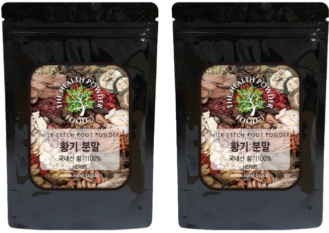 푸드아이 국내산 황기 분말, 2개, 200g