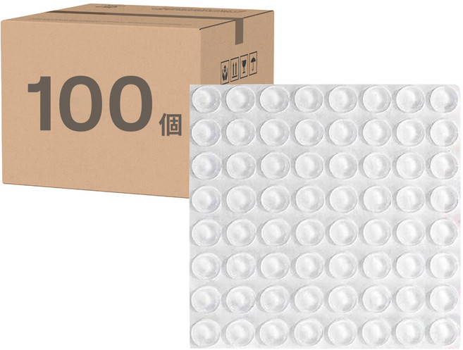FANCY LIFE 防撞消音止滑貼 半球 100個, 1組, 透明