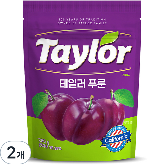 테일러 푸룬건자두, 250g, 2개