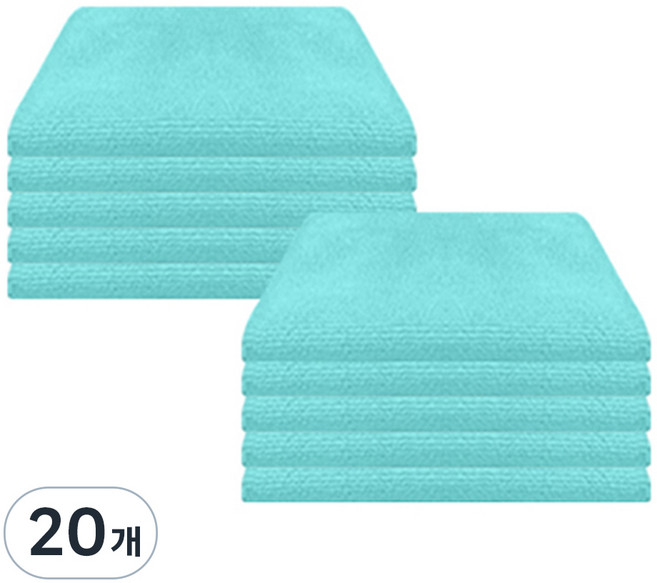 월드크린 멀티플 극세사 행주 특대형 민트, 20개