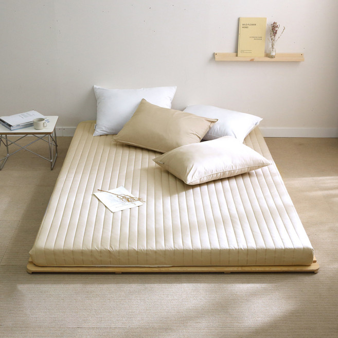 아토앤알로 케이슬립 알러프레쉬 방수 메모리폼 토퍼 매트리스 일체형, 오트밀, 8cm