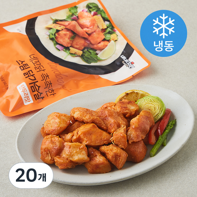 네네치킨 네꼬닭 촉촉한 스팀 닭가슴살 탄두리맛 (냉동), 100g, 1개입, 20개