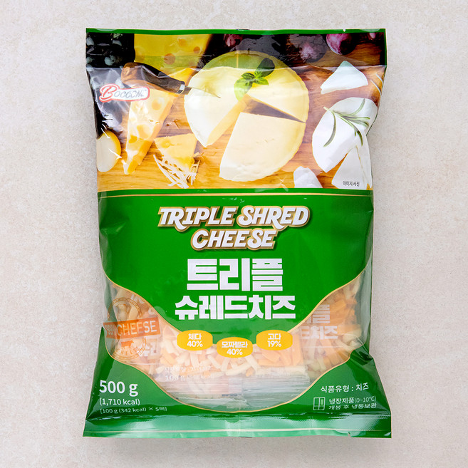 보꼬네 트리플 슈레드 치즈, 100g, 5개입, 1개