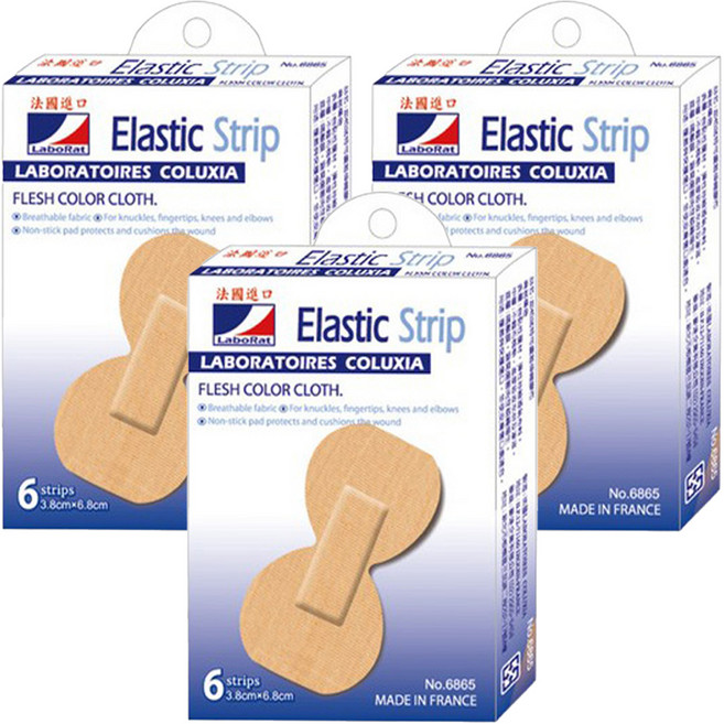 LaboRat 指頭貼伸縮膠布, 6片, 3盒