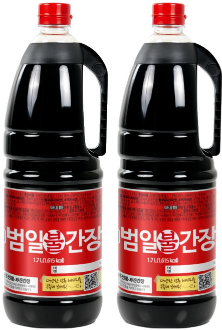 범일 불간장, 1.7L, 2개