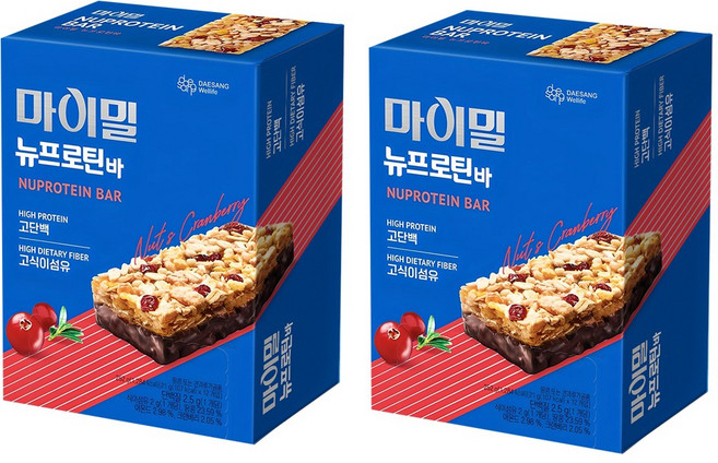 마이밀 정품 뉴프로틴바, 252g, 2개