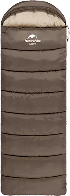 Naturehike 挪客 U系列 信封帶帽睡袋, 咖啡色, 1個