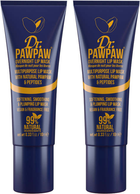 Dr.PAWPAW 台灣公司貨 晚安唇膜, 2個, 10ml, 透明色/果香