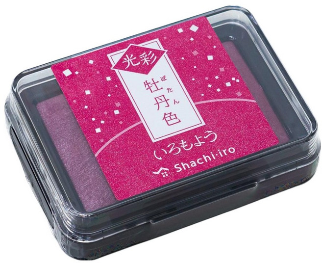 Shachihata 寫吉達 亮彩油性印台 牡丹色, 1個