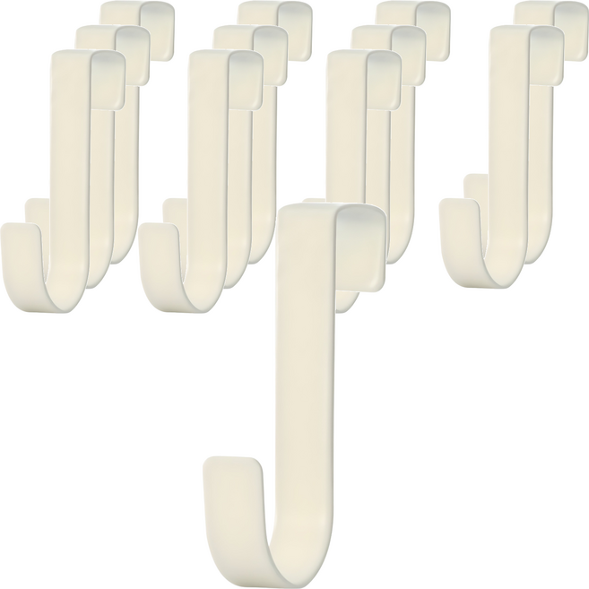 리빙홈디테일 싱크대 도어 주방 다용도 스텐 후크걸이 LHD-039, 화이트, 12개