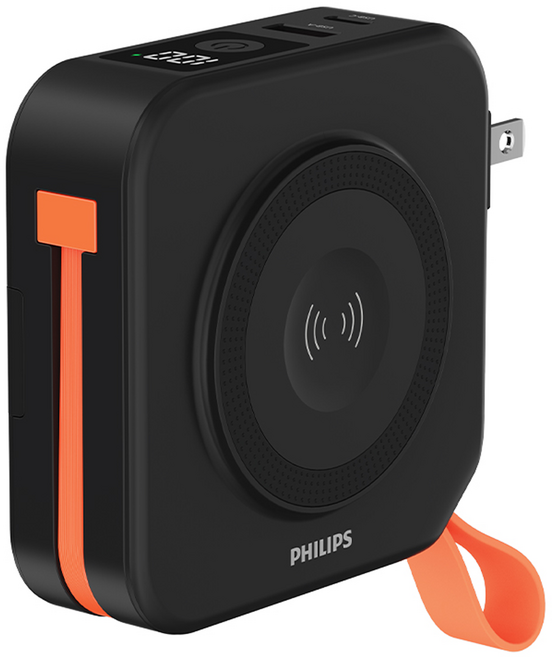 PHILIPS 飛利浦 FunCube 2.0多合一磁吸行動電源, DLP4348CB, 黑色
