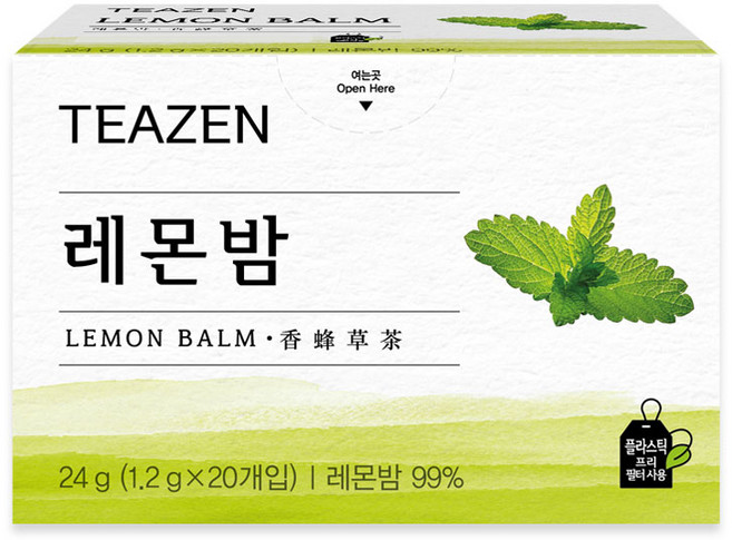 티젠 레몬밤 허브차, 1.2g, 20개입, 1개