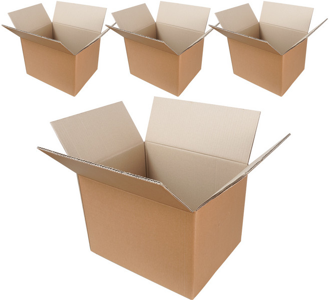 코멧 우체국 규격 종이 택배박스, 브라운, 4개