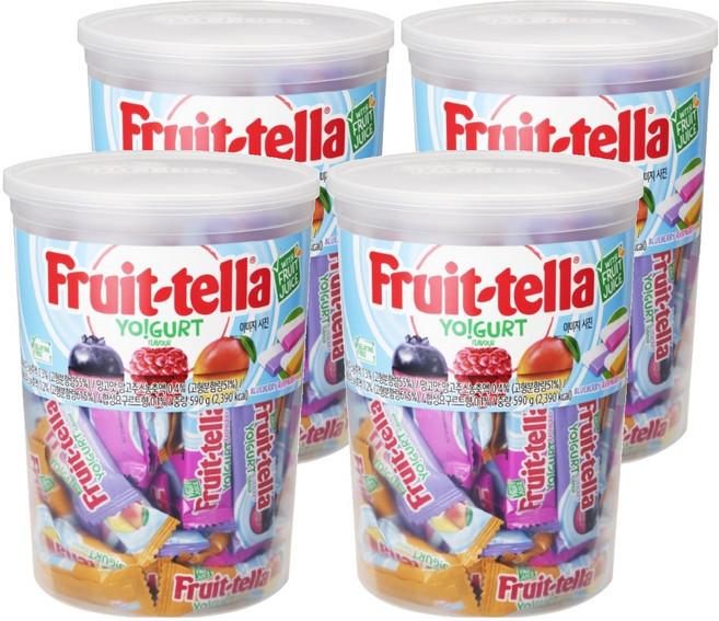 후르트텔라 요구르트향 츄잉캔디, 590g, 4개