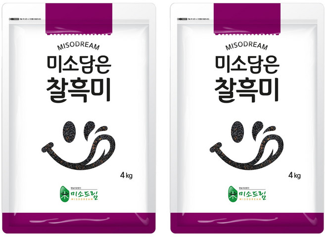 미소담은 찰흑미, 4kg, 2개