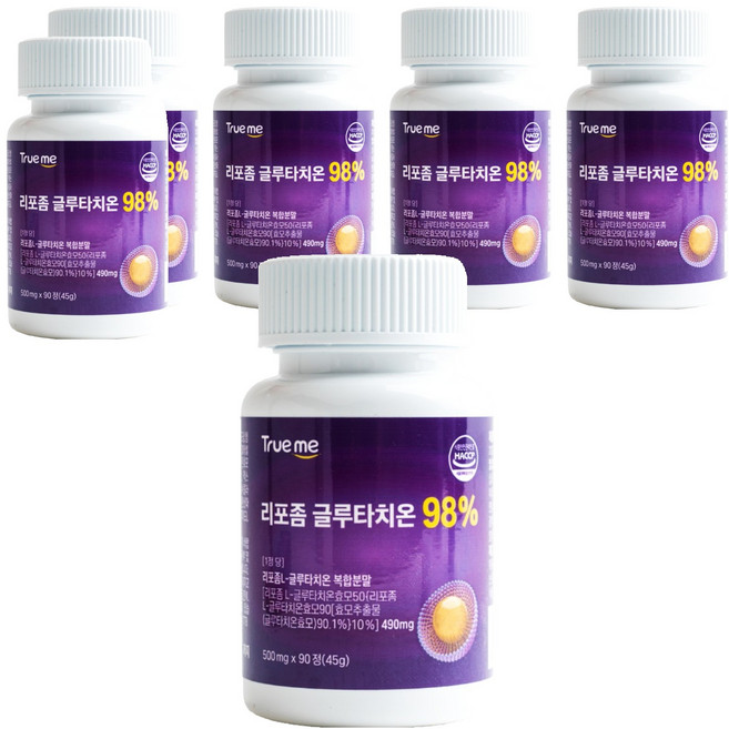 TRUEME 리포좀 글루타치온 98%, 6개, 90정