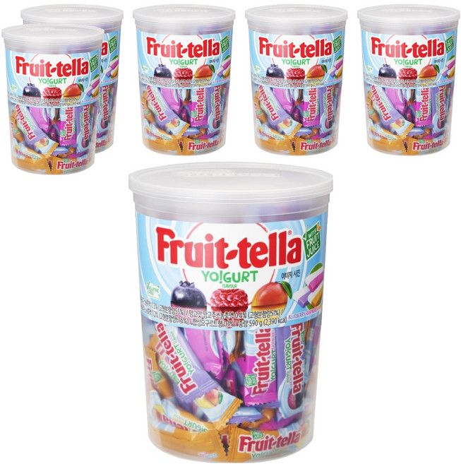 후르트텔라 요구르트향 츄잉캔디, 590g, 6개