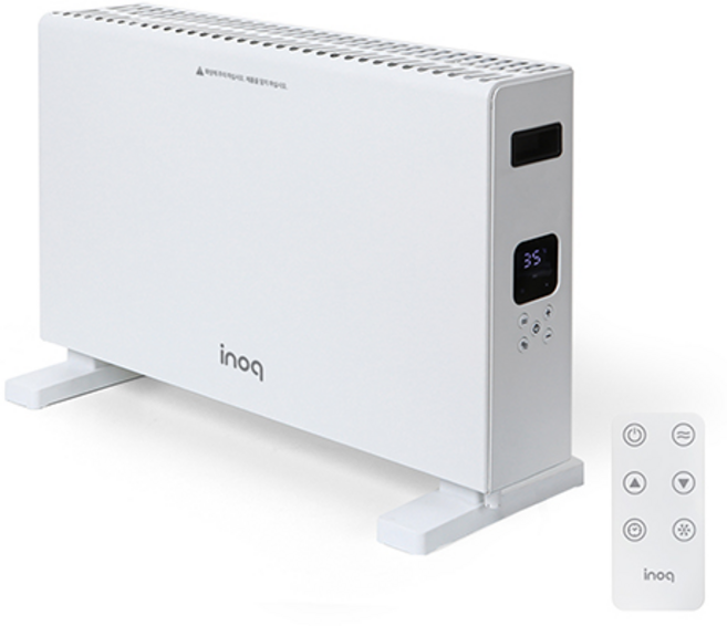 이노크아든 리모컨형 스마트 럭셔리 컨벡션 전기 온풍히터, 화이트, IA-CV100