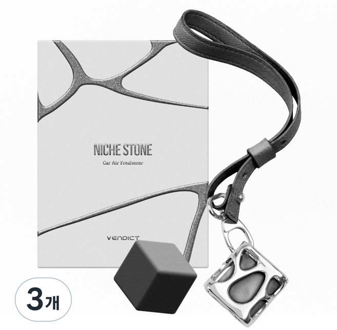 벤딕트 규조토 차량용 니치스톤 방향제, 3개, 케이프코드