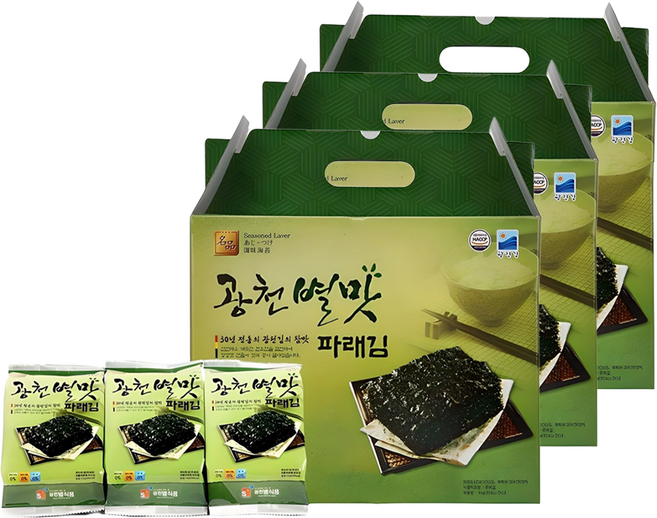 광천별맛김 식탁김 15g, 36개