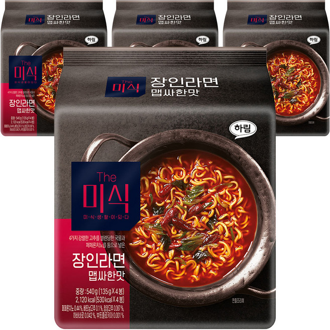 더미식 장인라면 맵싸한맛 135g, 16개