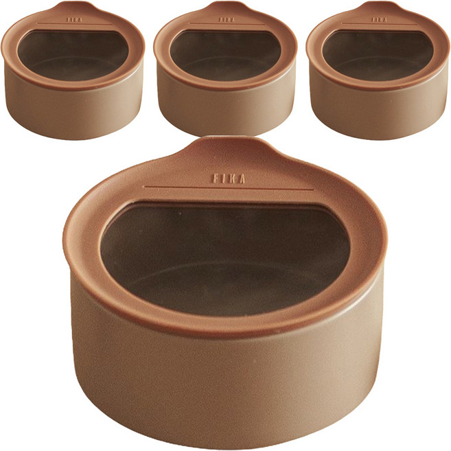 네오플램 피카 원 도자기 원형 보관용기 로즈 핑크, 4개, 로즈핑크