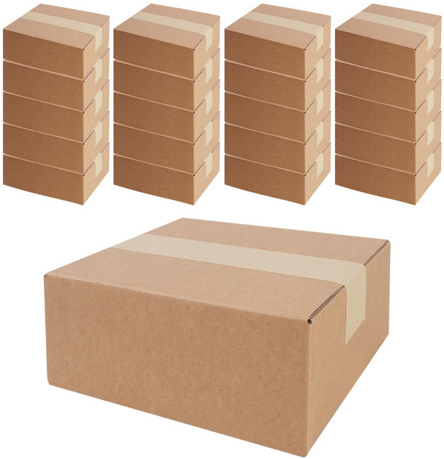 코멧 우체국 규격 종이 택배박스, 브라운, 20개