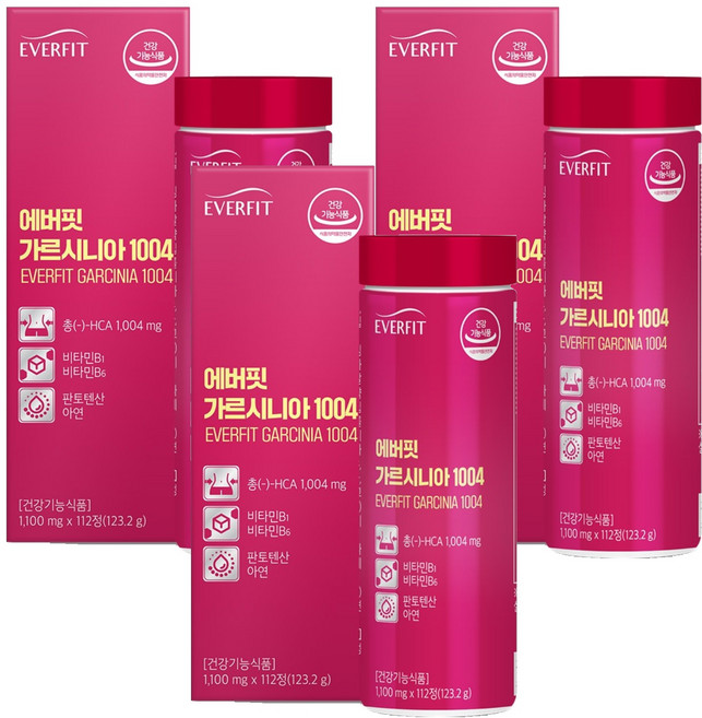 에버핏 가르시니아 1004 123.2g, 3개, 112정
