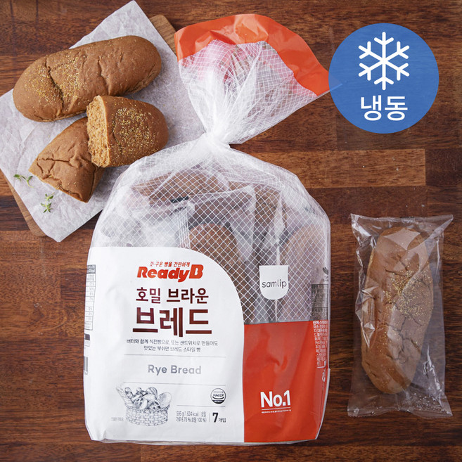 삼립 호밀 브라운 브레드 (냉동), 85g, 7개입, 1개
