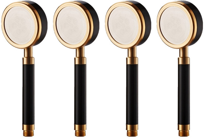 제이스홈 알루미늄 샤워기헤드 JSH007, 4개, 블랙골드