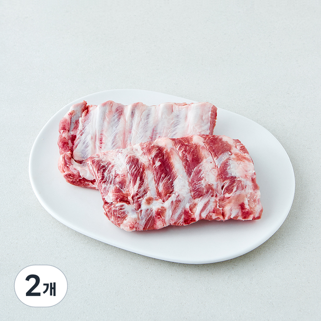 백두대간 한돈 등갈비 구이용 (냉장), 2개, 500g